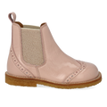 Chelsea boot with decorative brogue perforations