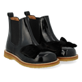 Chelsea boot with velour bow