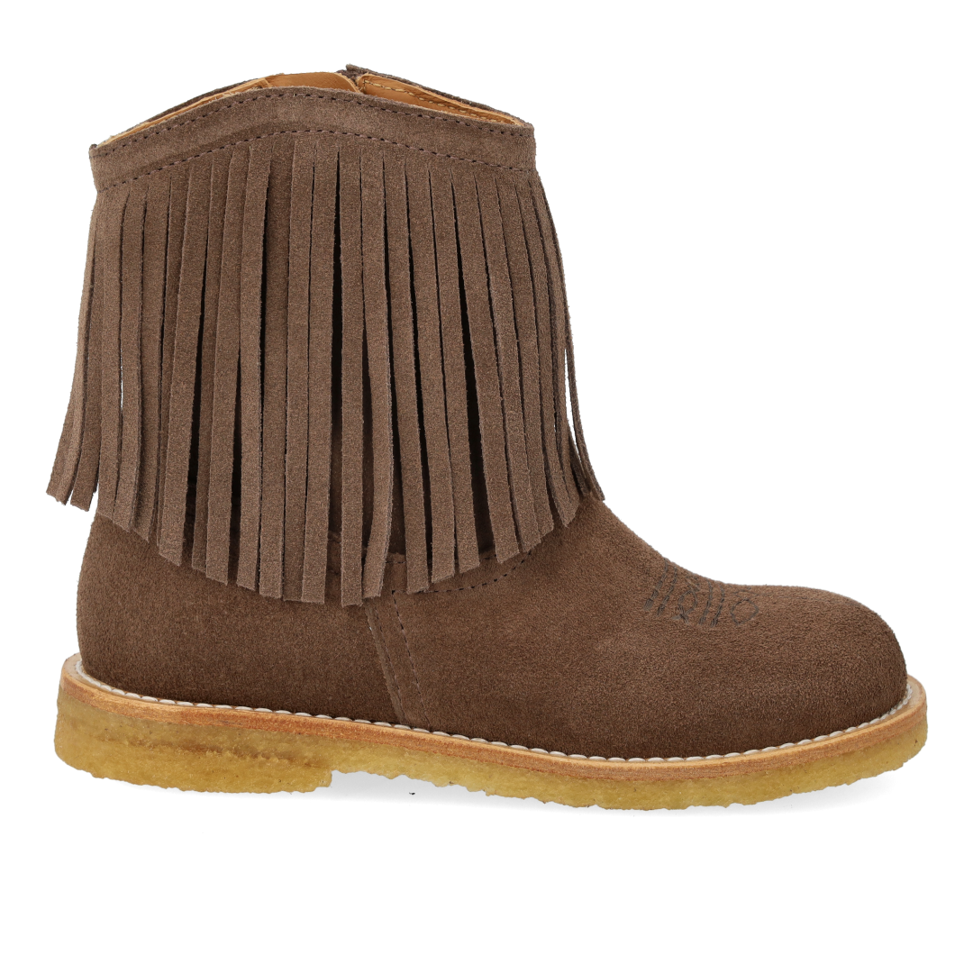 Cowboy boot with fringe and embroidery