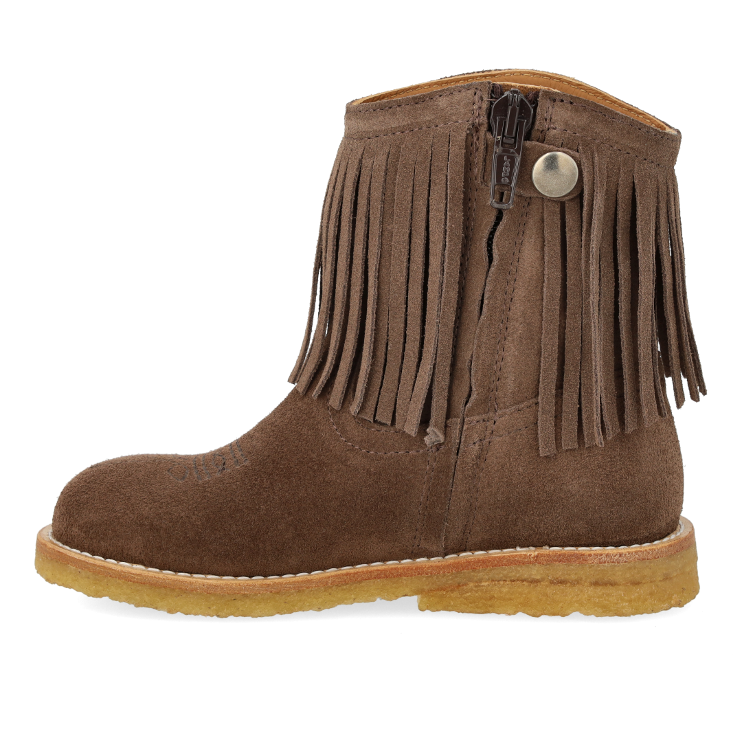 Cowboy boot with fringe and embroidery