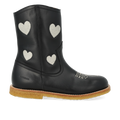 Cowboy boot with embroidered hearts