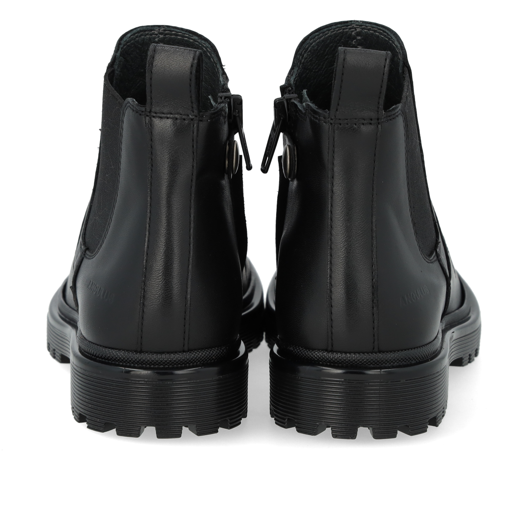 Chelsea boot with star cut-out pattern