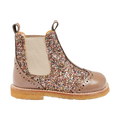 Chelsea boot with glitter and brogue details