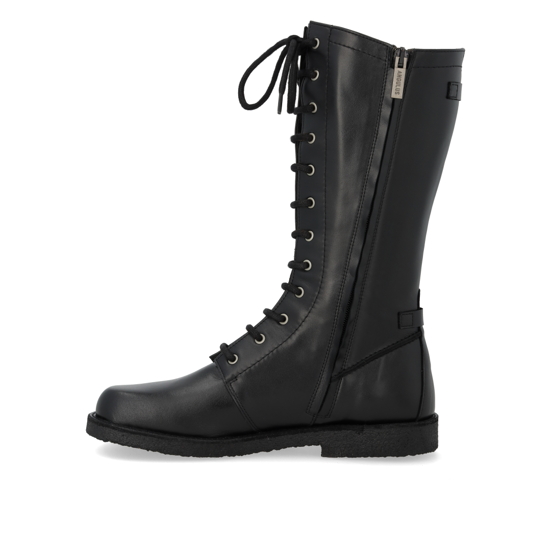 High-cut lace-up boot