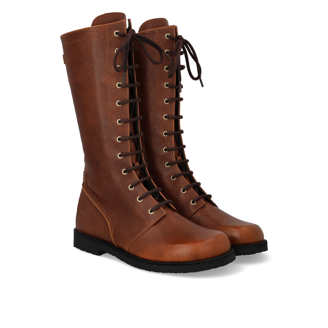 High-cut lace-up boot