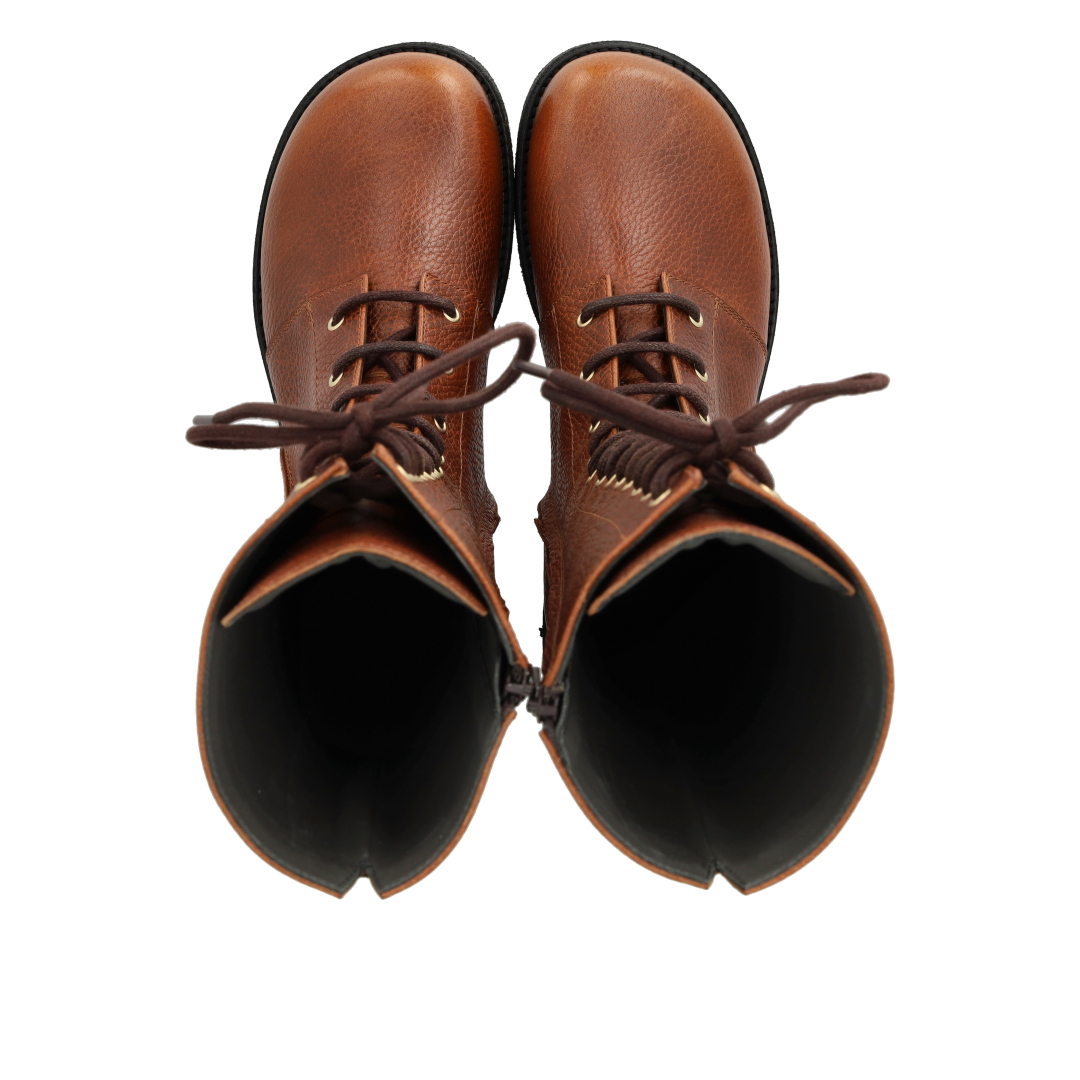 High-cut lace-up boot