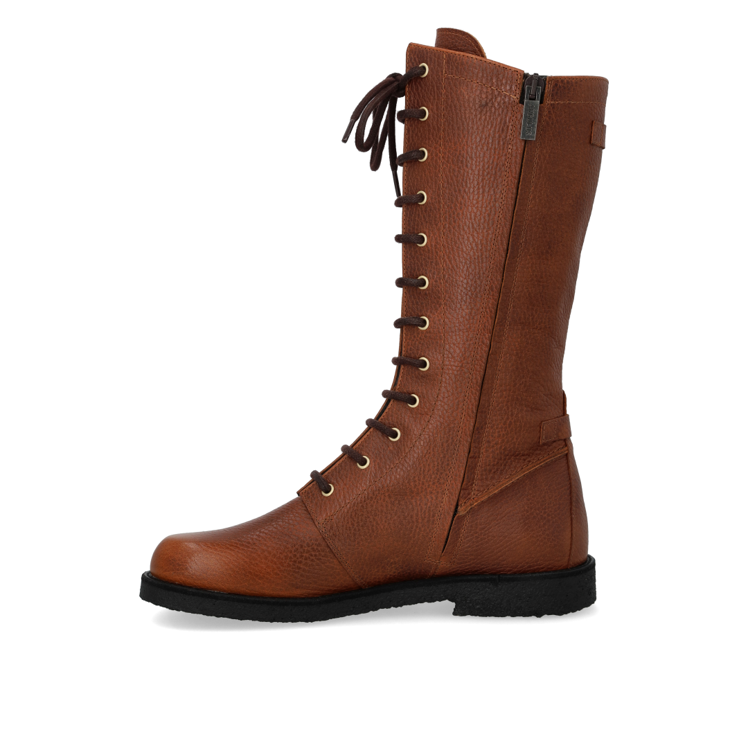 High-cut lace-up boot