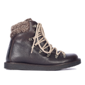 Winter lace-up boot with soft wool lining