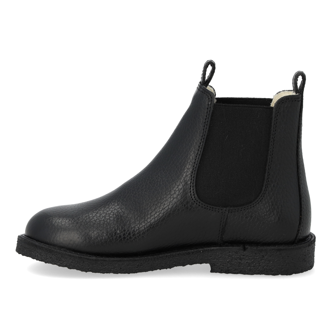 Boot with elastic and wool lining