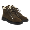Lace-up boot with wool lining