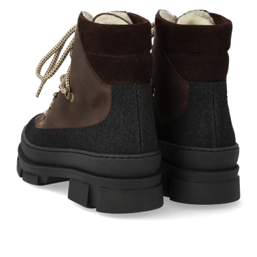 Lace-up boot with wool lining