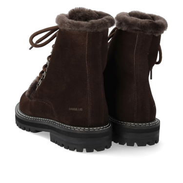 Chunky lace-up boot with wool lining