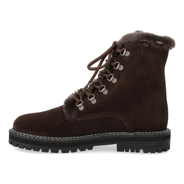Chunky lace-up boot with wool lining
