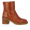 Block-heel ankle boot with zipper