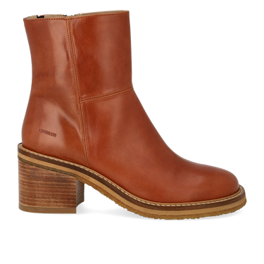 Block heel boot with zipper