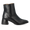 Boot with sculptural black wooden heel