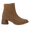 Ankle boot with sculptural wooden heel