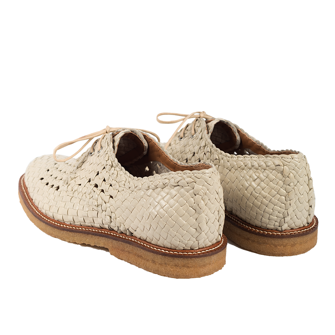 Hand-Braided Lace-Up Shoes