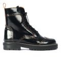 Chunky lace-up boot with brogue perforations