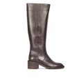 Long Shafted boot with braided stitching details