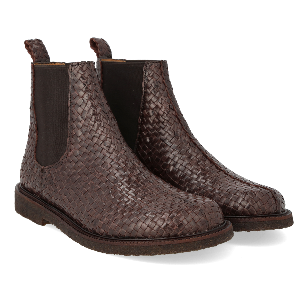 Hand-braided chelsea boot