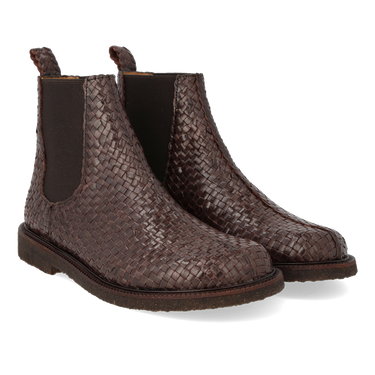 Hand-braided chelsea boot
