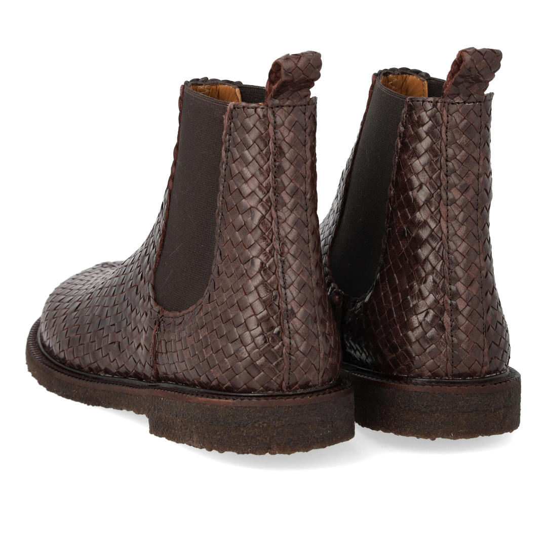 Hand-braided chelsea boot