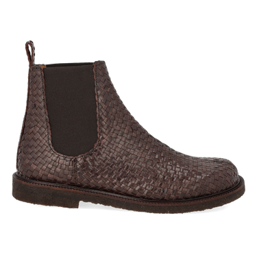 Hand-braided chelsea boot