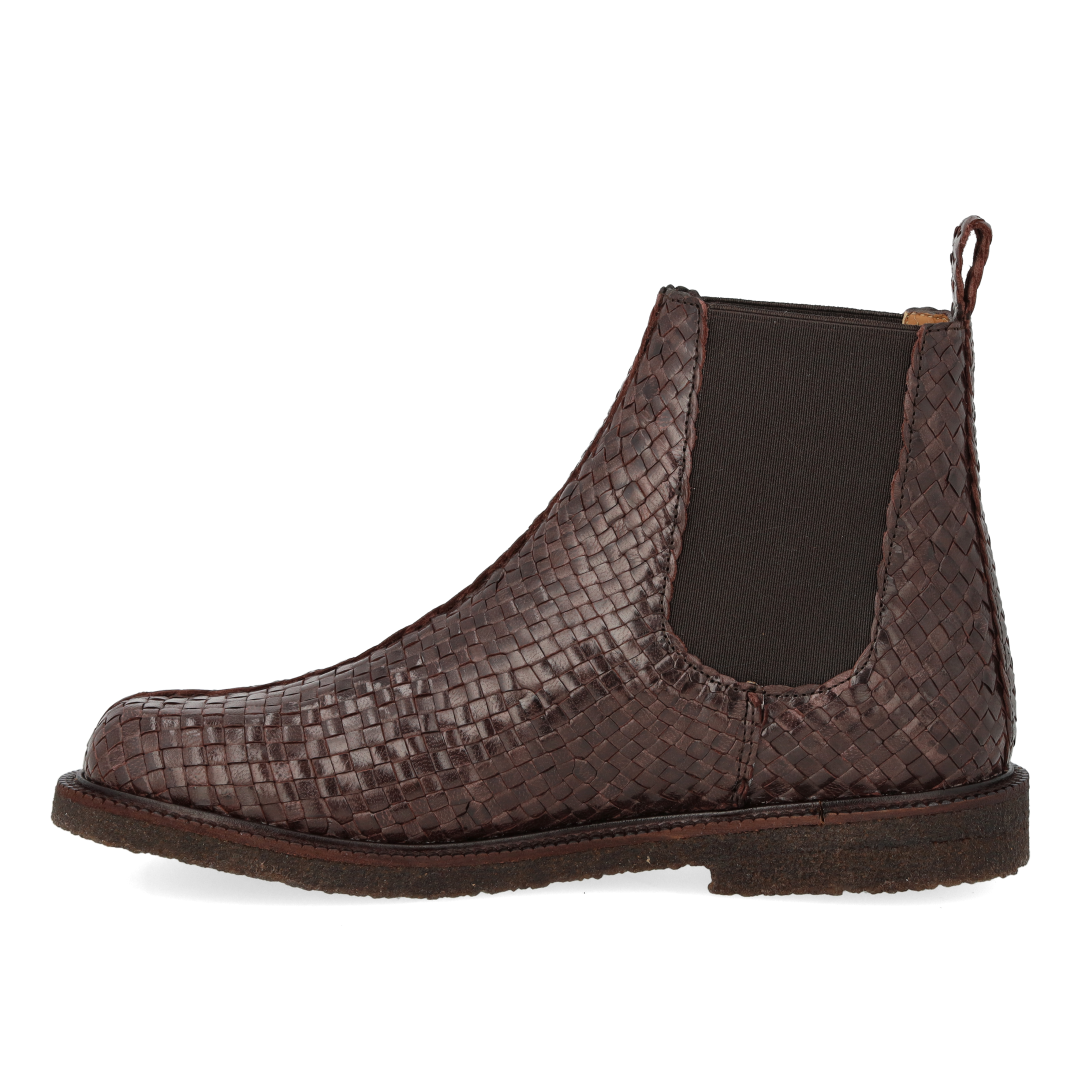 Hand-braided chelsea boot
