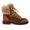 Colourblock boot with fur trim