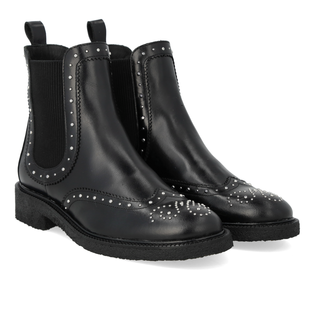 Chelsea boot with decorative silver studs
