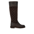 long shafted boot with quilted detail