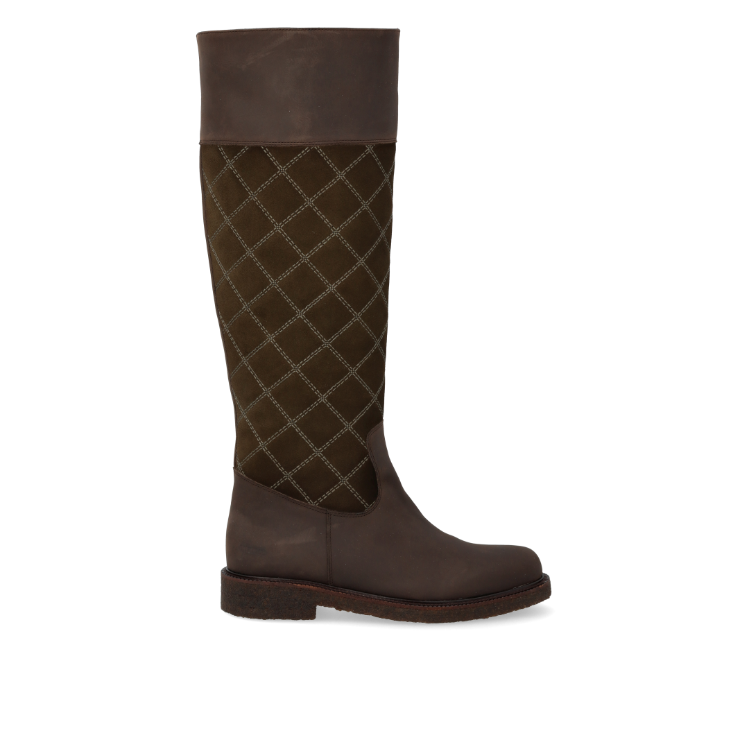 Long Shafted boot with quilted detail