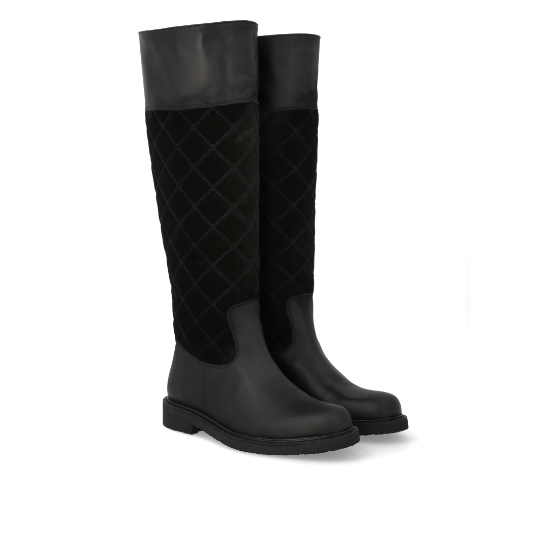Long Shafted boot with quilted detail