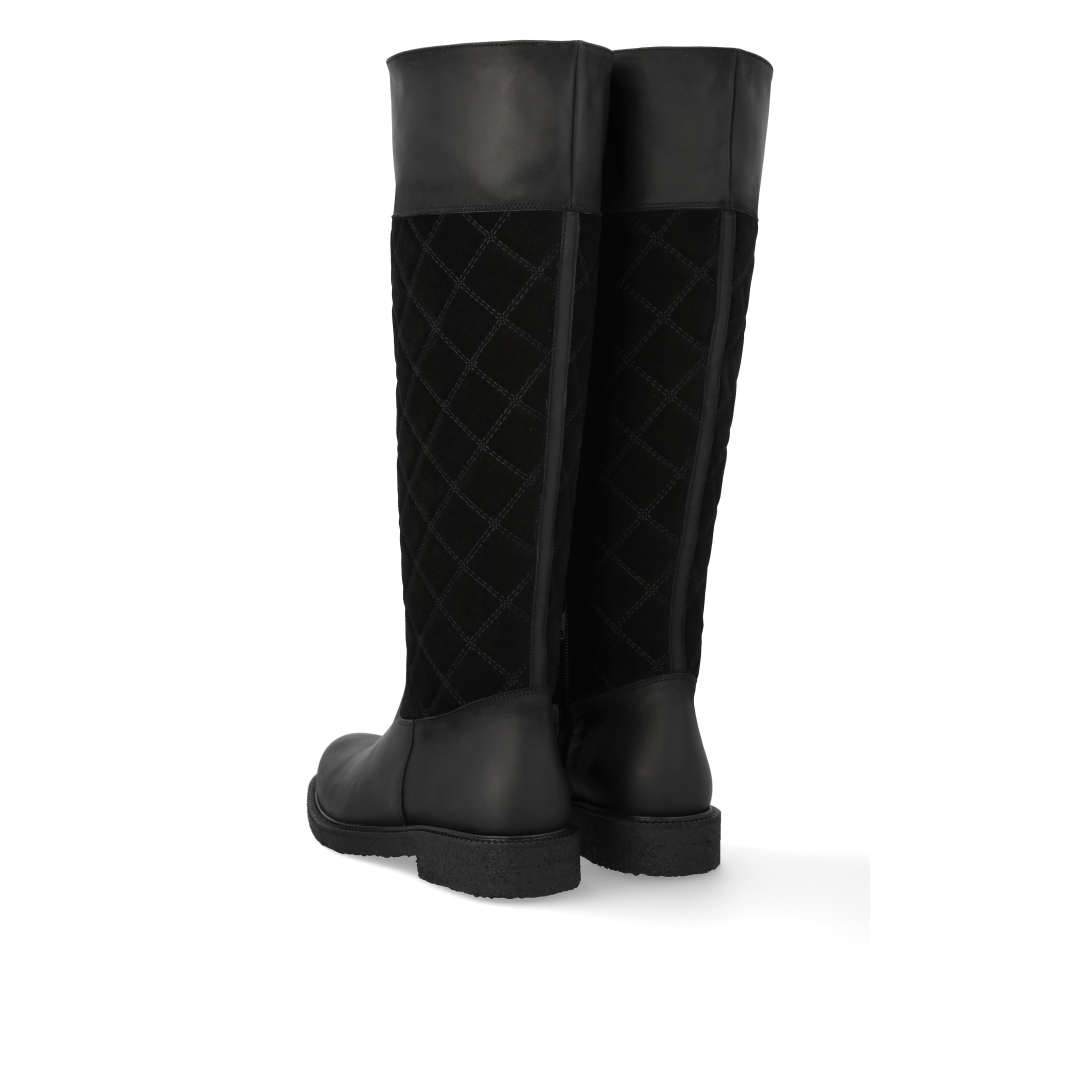 Long Shafted boot with quilted detail