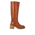 70s-inspired long shafted leather boot