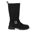 Mid-height boot with logo buckle