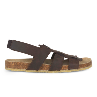 Sandal with foot bed and elastic