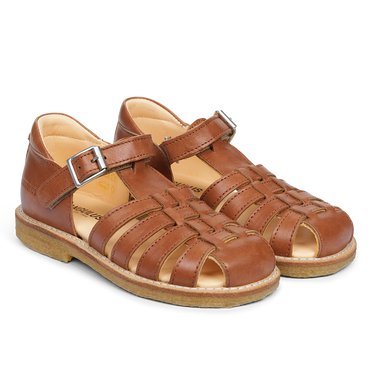 Sandal with velcro closure and buckle