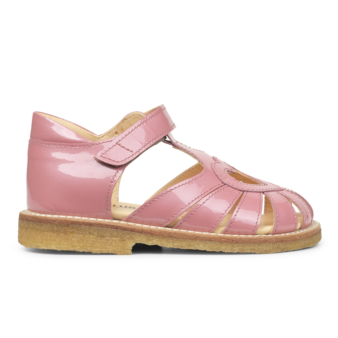 Angulus Sandal with heart detail and velcro closure