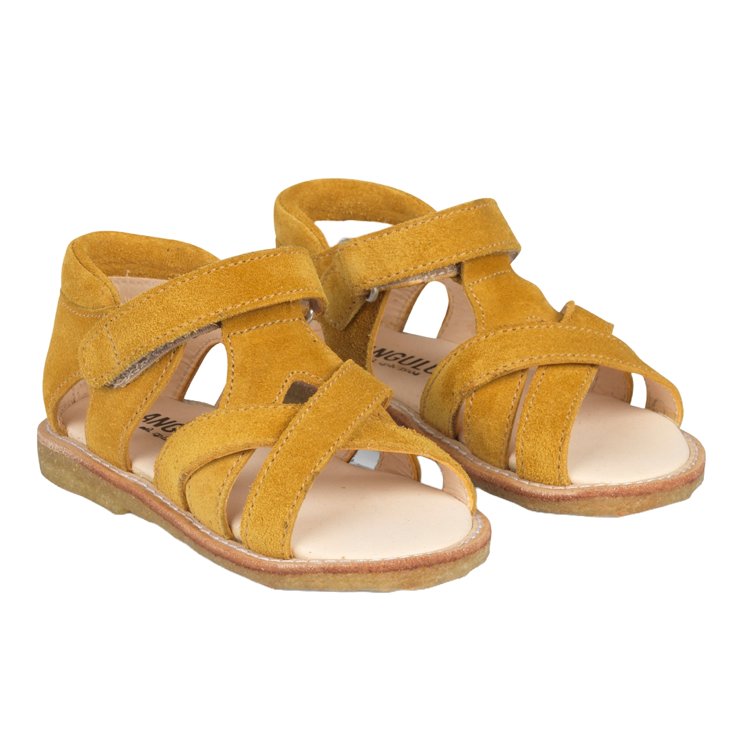 Angulus Cross sandal with open toe and velcro closure