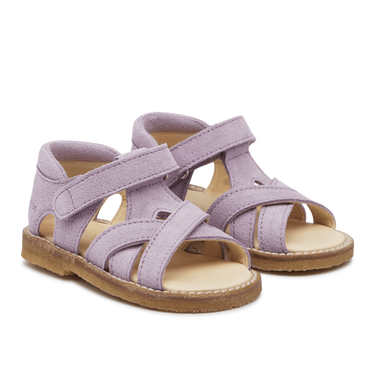 Cross sandal with open toe and velcro closure
