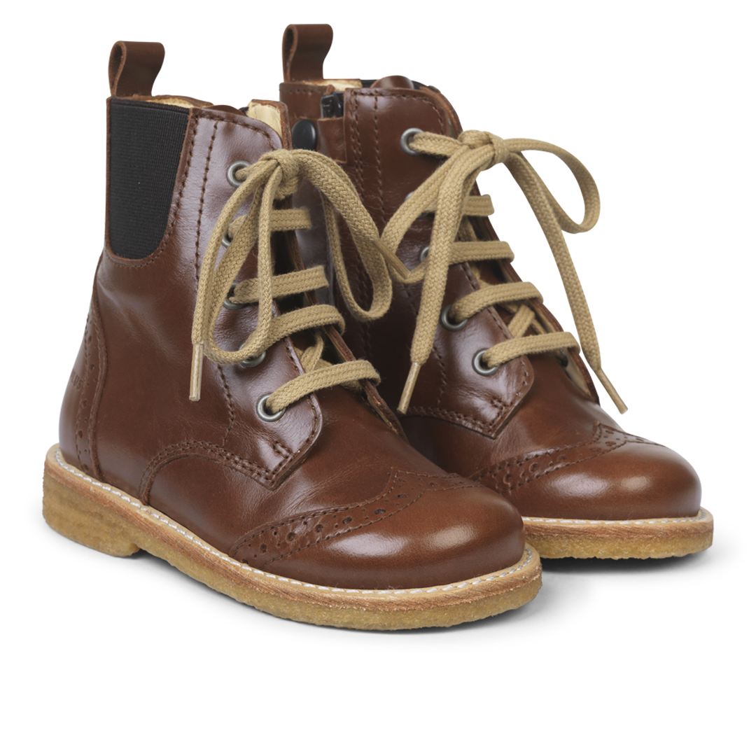 Angulus Lace-up boot with elastic and zipper