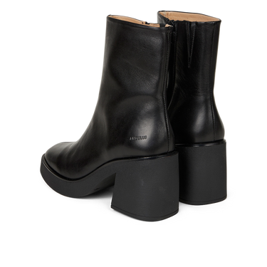 Sculptural leather boot
